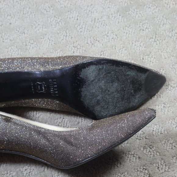 Stuart Weitzman Size 8 Pyrite Glitter Heels - Picture 5 of 6